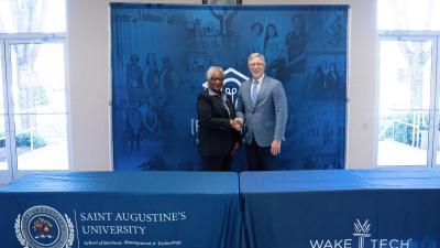 Dr. Christine Johnson McPhail, Saint Augustine’s University President & Dr. Scott Ralls, Wake Tech President