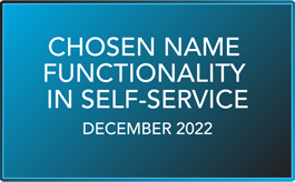Rally Mark, December 2022 - Chosen Name Functionality in Self-Service