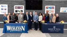 North Carolina Wesleyan University and Wake Technical Community College today expanded their relationship by signing an education partnership agreement that supports undergraduate and graduate degree completion opportunities for Wake Tech employees.