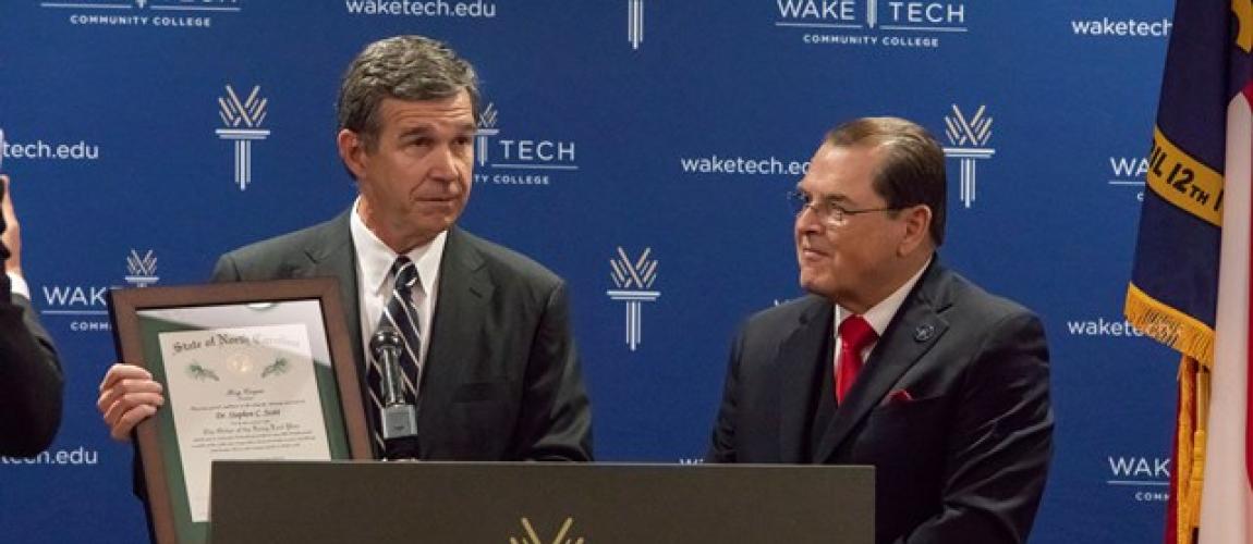 President Stephen C. Scott Receives State’s Highest Civilian Honor
