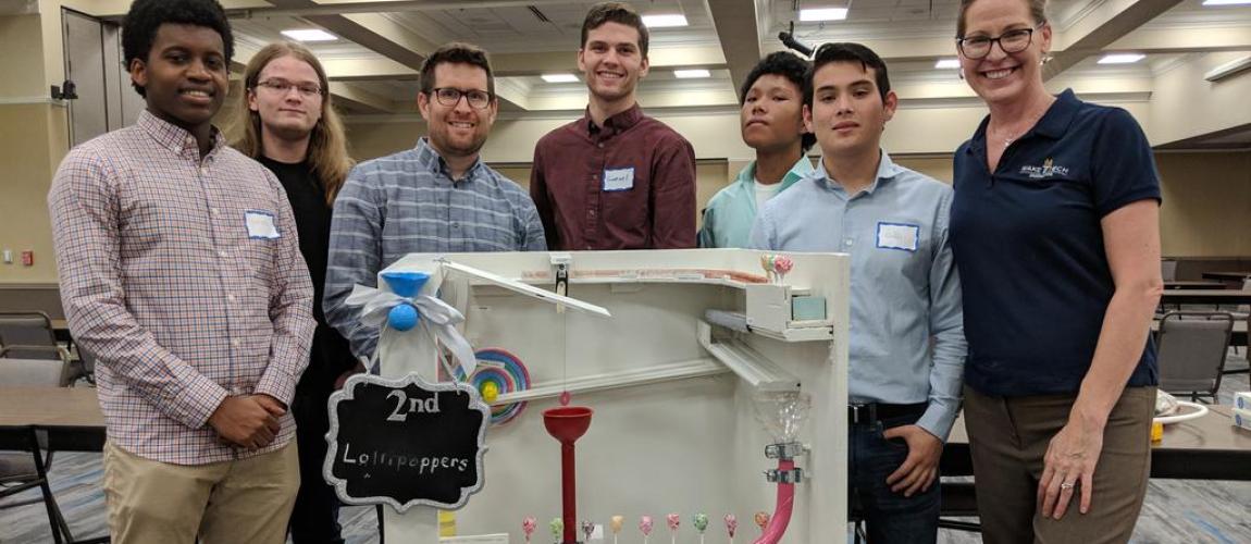 Engineering Student Teams Create Rube Goldberg Machines to Make the Simple Complex