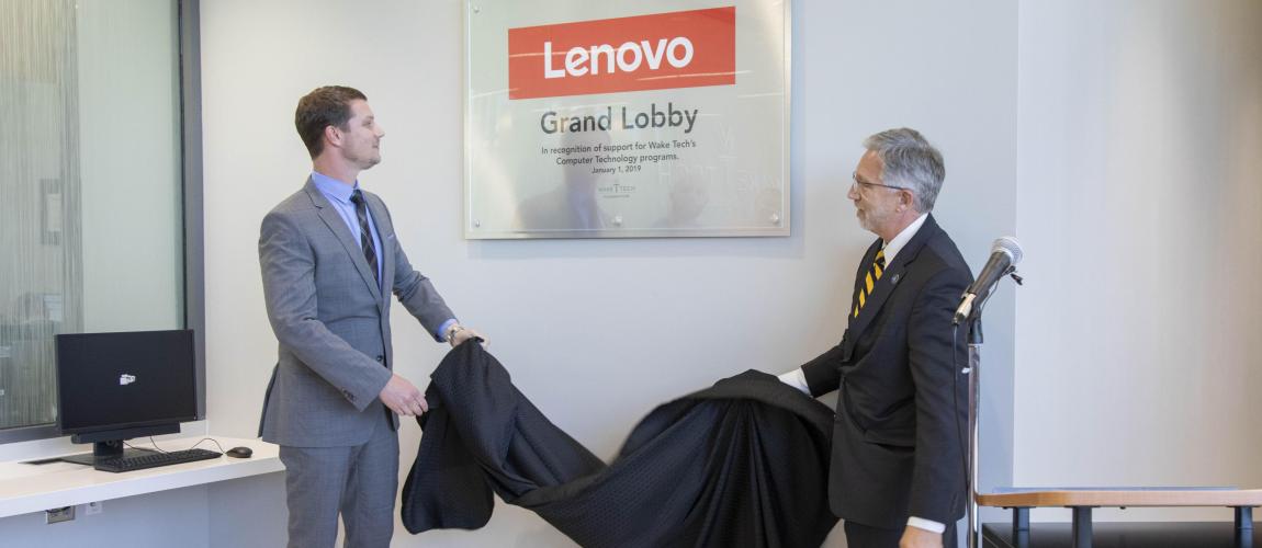Wake Tech’s RTP Campus Dedicates Lobby Honoring Lenovo Partnership