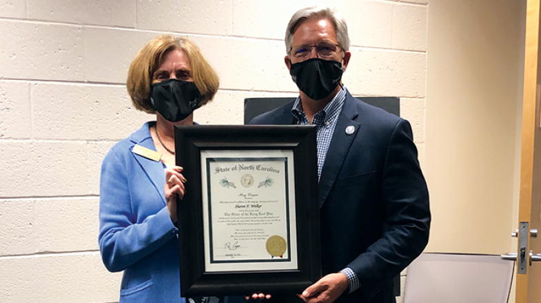 Sharon Welker Receives Order of the Long Leaf Pine