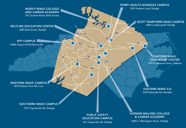 Wake Tech&#039;s Campuses &amp; Centers | Wake Technical Community College