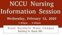 NCCU Nursing Information Session Flyer