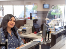 A bank teller is part of the service industry